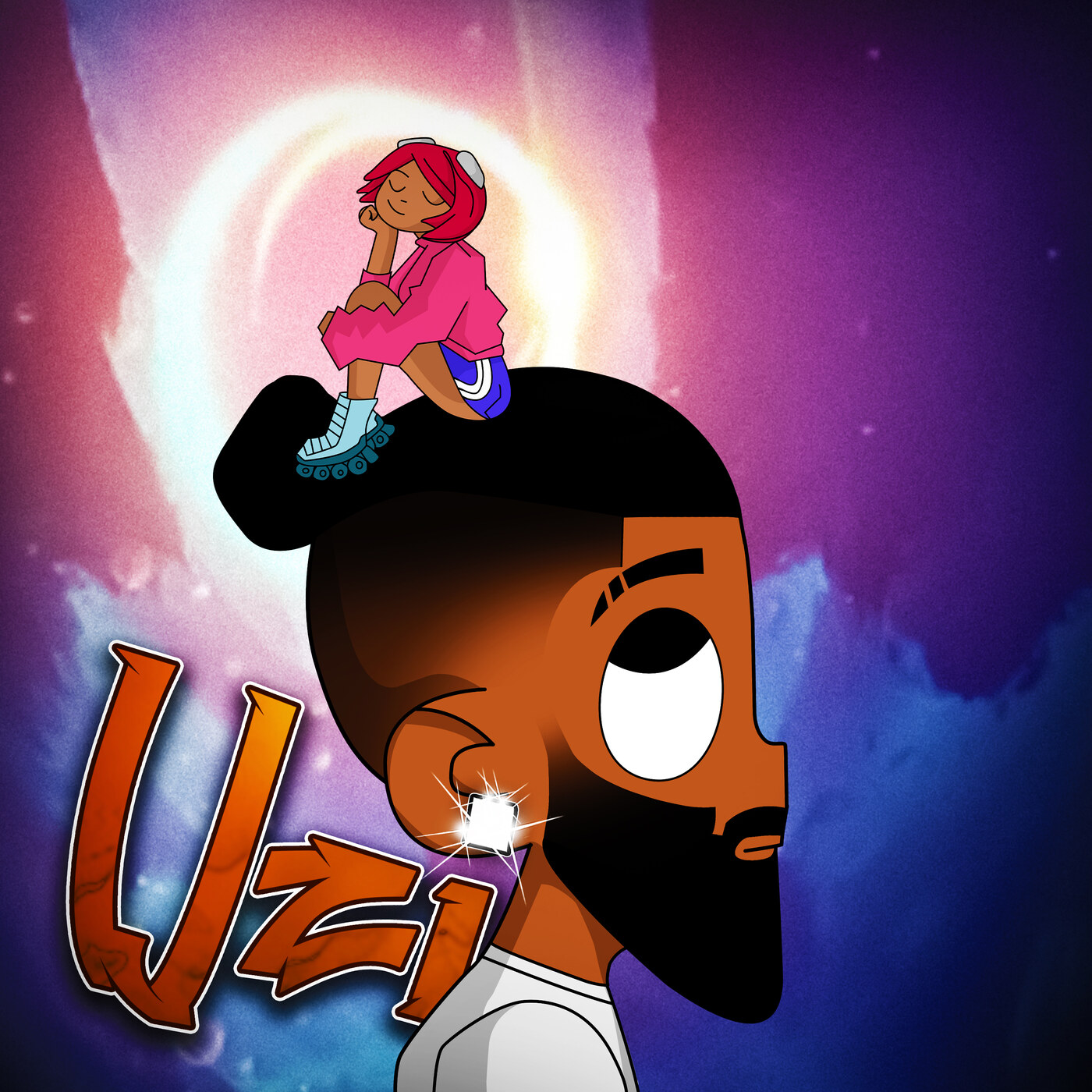 Uzi Freestyle single cover artwork by Dicey Ray